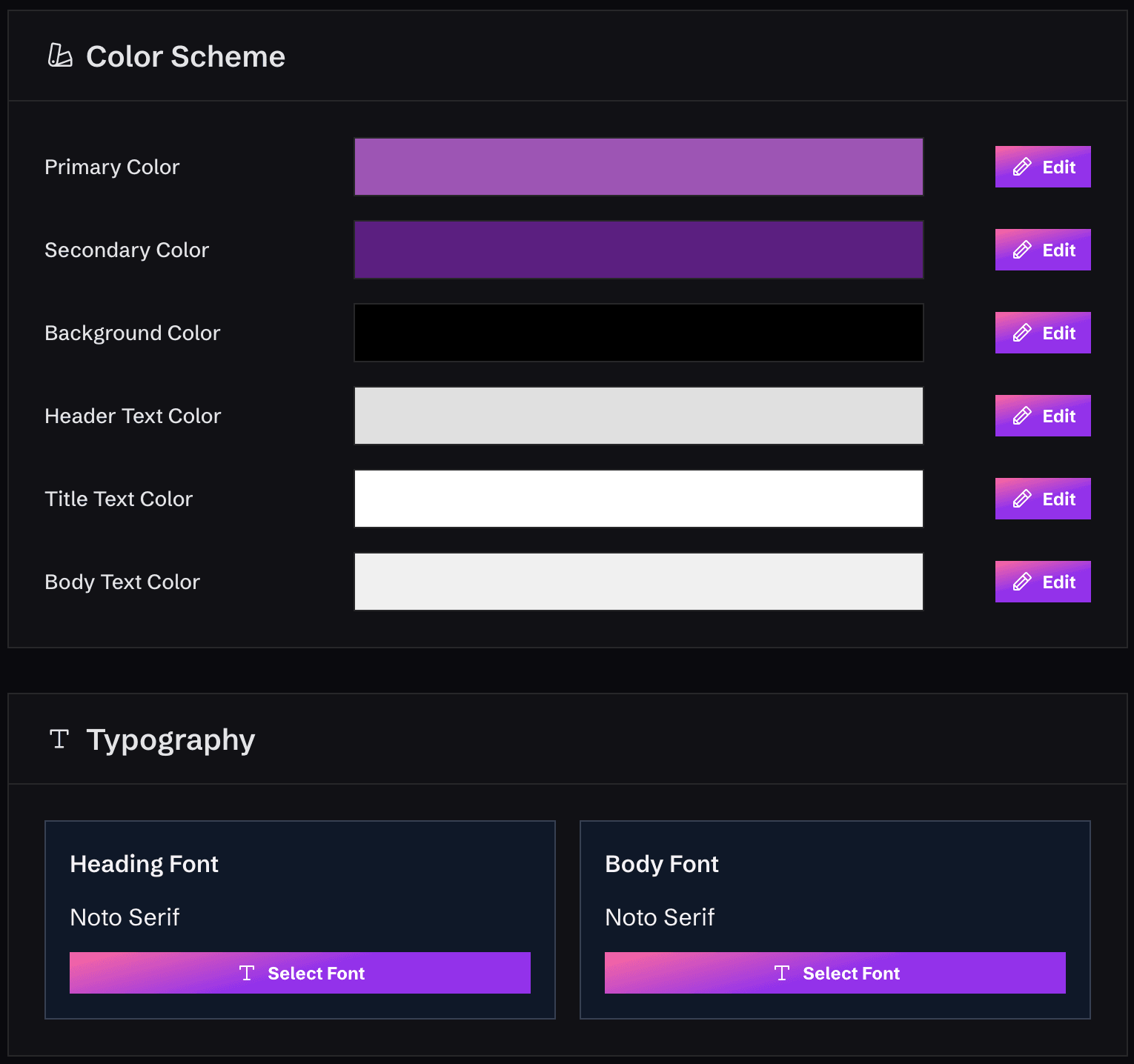 Your Colors, Your Fonts